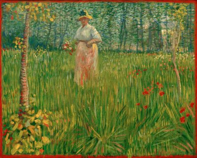 Woman in a Garden by Vincent van Gogh